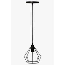 Pendente Aramado Mini Cake Preto Fosco 17,5cm 1X E27 - ADM - ADM245 Pendente Aramado Mini Cake Preto Fosco 17,5cm 1X E27 - ADM - ADM245