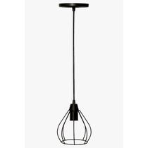 Pendente Aramado Mini Lampião Preto Fosco 16cm 1X E27 - ADM - ADM247 Pendente Aramado Mini Lampião Preto Fosco 16cm 1X E27 - ADM - ADM247
