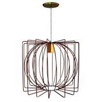 Pendente aramado orbe cobre