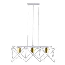 Pendente aramado retangular branco 3l