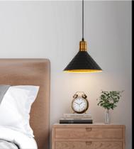 Pendente Aramado Retro 240x170 preto c/cobre - Luc