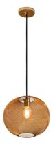 Pendente Aramado Saturno 1 Lamp. E27 Dourado Gold 300X1000Mm