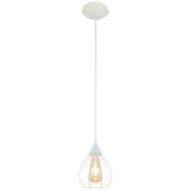 Pendente Aramado Teardrop Branco Sala Quarto cozinha