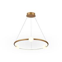 Pendente Arco LED 40W Dourado - Globos de Vidro