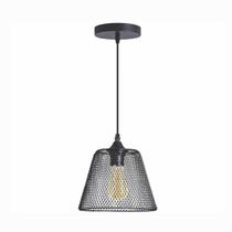 Pendente armado former g-light preto/metalizado com canopla e-27