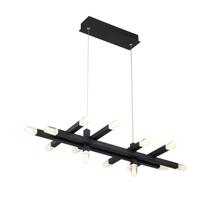 Pendente arpoador preto e transparente 37cm bella bd002r