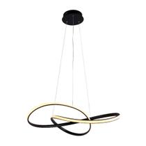 Pendente Atom Preto 63cm 36w 3000k Led - Hm019b - Bella