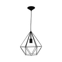 Pendente Attena Diamante Aramado 3006 1xE27 Preto Bivolt Pendente Attena Diamante Aramado 3006 1xE27 Preto Bivolt