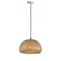 Pendente Bambu Oriental Com Fibras Natutrais P/ Decoração