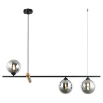 Pendente Bambu Preto, Bronze e Fumê 80cm 3X G9 Bivolt - Bella Iluminação - HL017SB