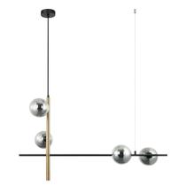 Pendente Bambu Preto e Bronze Globo Fumê 92cm 4G9 HL019 Bella