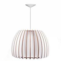 Pendente Bari Mini Branco Ilux E27 Bivolt Tabaco Pendente Bari Mini Branco Ilux E27 Bivolt Tabaco