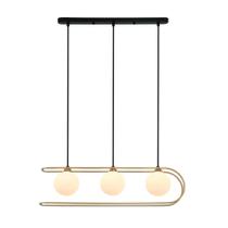 Pendente Beat Dourado Globos Branco 3G9 HL024 Bella Pendente Beat Dourado Globos Branco 3G9 HL024 Bella