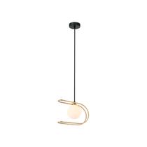 Pendente Beat Preto Dourado e Branco 26cm 1X G9 - Bella Iluminação - HL023 Pendente Beat Preto Dourado e Branco 26cm 1X G9 - Bella Iluminação - HL023