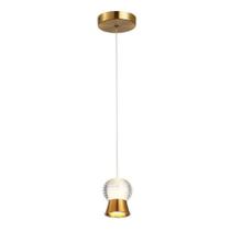 Pendente Bella Bambini DW009 LED 7W 3.000K Metal Dourado e Vidro Pendente Bella Bambini DW009 LED 7W 3.000K Metal Dourado e Vidro