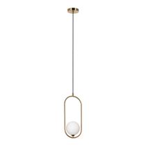 Pendente Bola De Vidro Opalino Moderno Metal Dourado Alu73 Pendente Bola De Vidro Opalino Moderno Metal Dourado Alu73