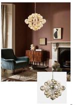 Pendente Bola Dourado com Vidro Ambar - Soquete 19 Lampadas G9 Pendente Bola Dourado com Vidro Ambar - Soquete 19 Lampadas G9