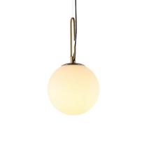 Pendente Bola Vidro Opalino Metal Bronze Preto Moderno Alu90 Pendente Bola Vidro Opalino Metal Bronze Preto Moderno Alu90