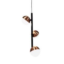 Pendente Bolas Preto e Cobre Led 9W 3000K Bivolt DS8189 Delis