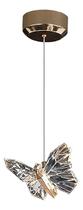 Pendente Borboleta Moderna Luminária Led Cabeceira Dourada Bivolt