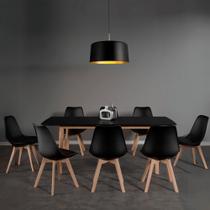 Pendente Bot Preto e Dourado 40W Bella