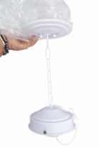 Pendente branco com corrente para globo boca 10