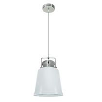 Pendente Branco/ Prata 26cm diâmetro Inraffinato Hn009/3 Luciin