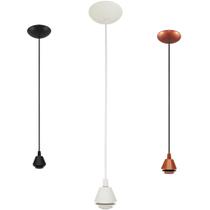 Pendente Branco Todos Ambientes cabo regulavel ate 80cm Pendente Branco Todos Ambientes cabo regulavel ate 80cm