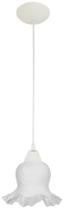 Pendente Branco tulipa Caracol Fosca Borda transp Art Pop Pendente Branco tulipa Caracol Fosca Borda transp Art Pop