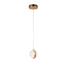 Pendente bubble metal dourado cristal c/ bolhas transparente