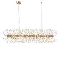 Pendente Buna Metal Dourado Cristal Translúcido PT-1045 12xG9 - AstraLED