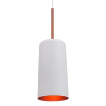 Pendente Buque Branco E Cobre 35cm Para 1xe27 Itamonte