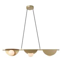 Pendente cacau dourado e branco (c)14cm (l)98.5cm (a)13cm 3xg9 75w