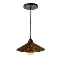 Pendente China, Luminária de Teto Cozinha e Sala, Lustre Gota Rústico em Madeira MDF (30x13cm) VÁRIAS CORES - CRIALUX