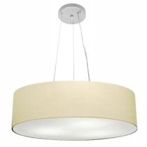Pendente Cilíndrico Bege MJ-4029 Para Mesa de Jantar e Estar