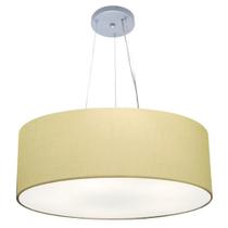 Pendente Cilíndrico Bege MJ-4070 Para Mesa de Jantar e Estar