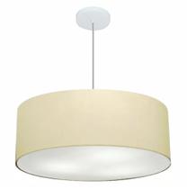 Pendente Cilíndrico Bege MJ-4079 Para Mesa de Jantar e Estar