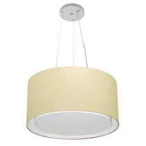 Pendente Cilíndrico Bege MJ-4123 Para Mesa de Jantar e Estar