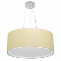 Pendente Cilíndrico Bege MJ-4124 Para Mesa de Jantar e Estar