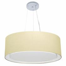 Pendente Cilíndrico Bege MJ-4125 Para Mesa de Jantar e Estar