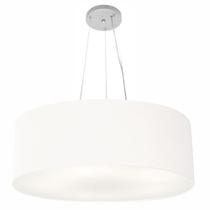 Pendente Cilíndrico Branco MJ-4010 Para Mesa de Jantar e Estar