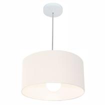 Pendente Cilíndrico Branco MJ-4031 Para Mesa de Jantar e Estar