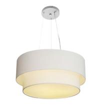 Pendente Cilíndrico Branco MJ-4061 Para Mesa de Jantar e Estar