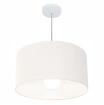 Pendente Cilíndrico Branco MJ-4069 Para Mesa de Jantar e Estar