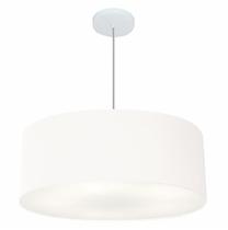 Pendente Cilíndrico Branco MJ-4079 Para Mesa de Jantar e Estar