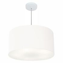 Pendente Cilíndrico Branco MJ-4080 Para Mesa de Jantar e Estar Pendente Cilíndrico Branco MJ-4080 Para Mesa de Jantar e Estar