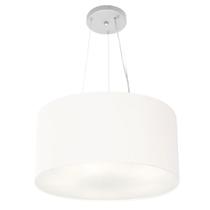 Pendente Cilíndrico Branco MJ-4185 Para Mesa de Jantar e Estar