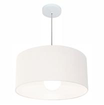 Pendente Cilíndrico Branco MJ-4206 Para Mesa de Jantar e Estar