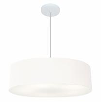 Pendente Cilíndrico Branco MJ-4218 Para Mesa de Jantar e Estar