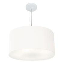 Pendente Cilíndrico Branco MJ-4245 Para Mesa de Jantar e Estar